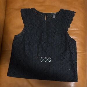 BANANA REPUBLIC Black Lace Sleeveless Top